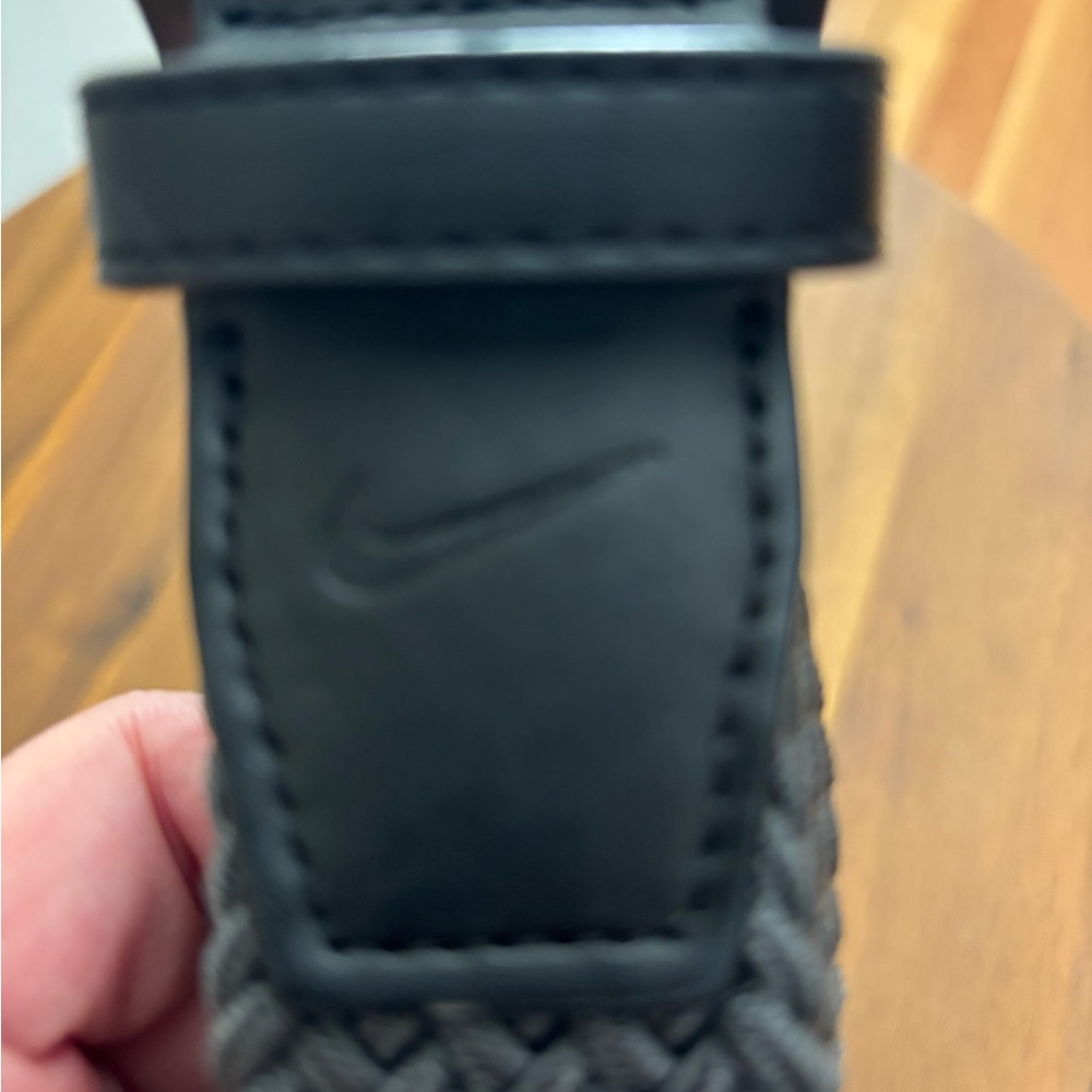 Nike Black/Grey Braided Belt Men’s - Picture 2 of 2